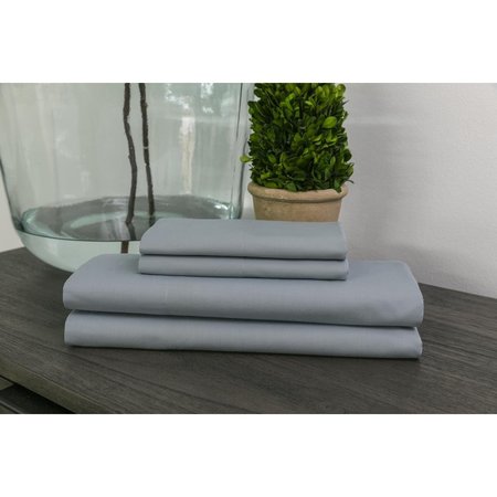 KD ESTANTERIA 200 Thread Count 100 Percentage Cotton Sheet Set, Grey - King Size KD1698648